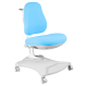 Комплект Anatomica Genius парта + кресло + надстройка + выдвижной ящик + подставка для книг клен/голубой с голубым креслом Robin